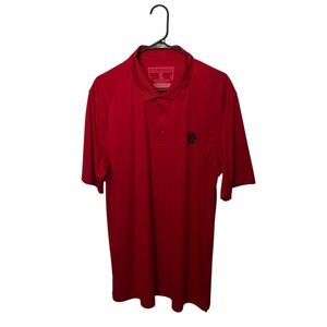 Savage Tacticians Polo Shirt Mens XL Red Skull Embroidered Performance Military